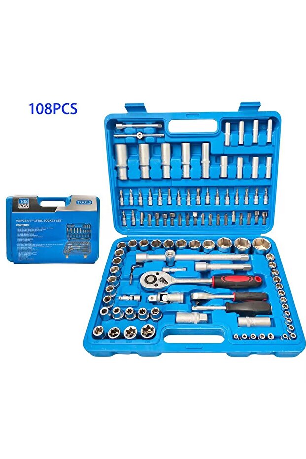 108-piece socket wrench set Bihexagonal - 5