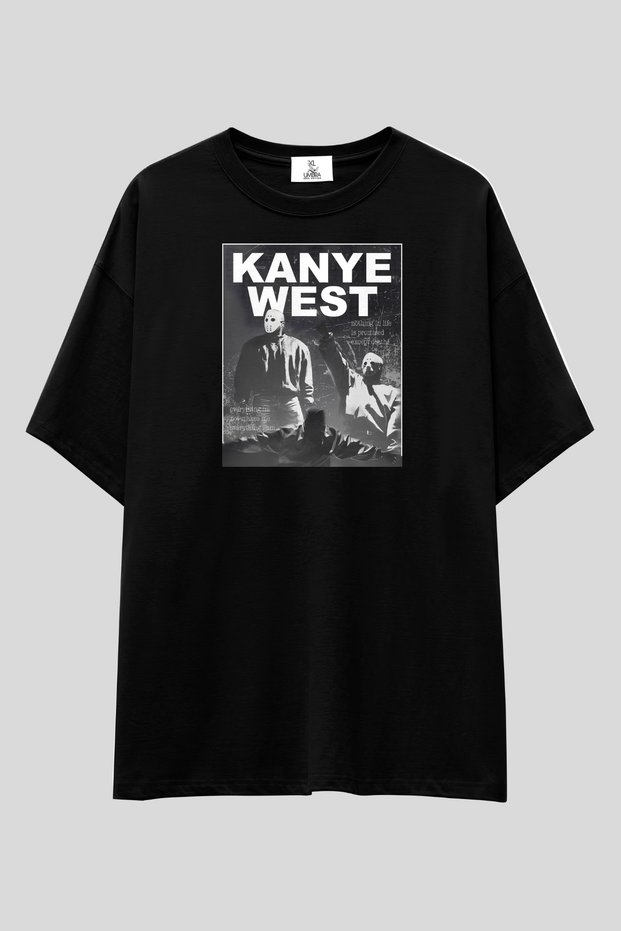 Kanye West T-Shirt | Unisex 100% Cotton Black & White Printed Niche Streetwear Design Tee
