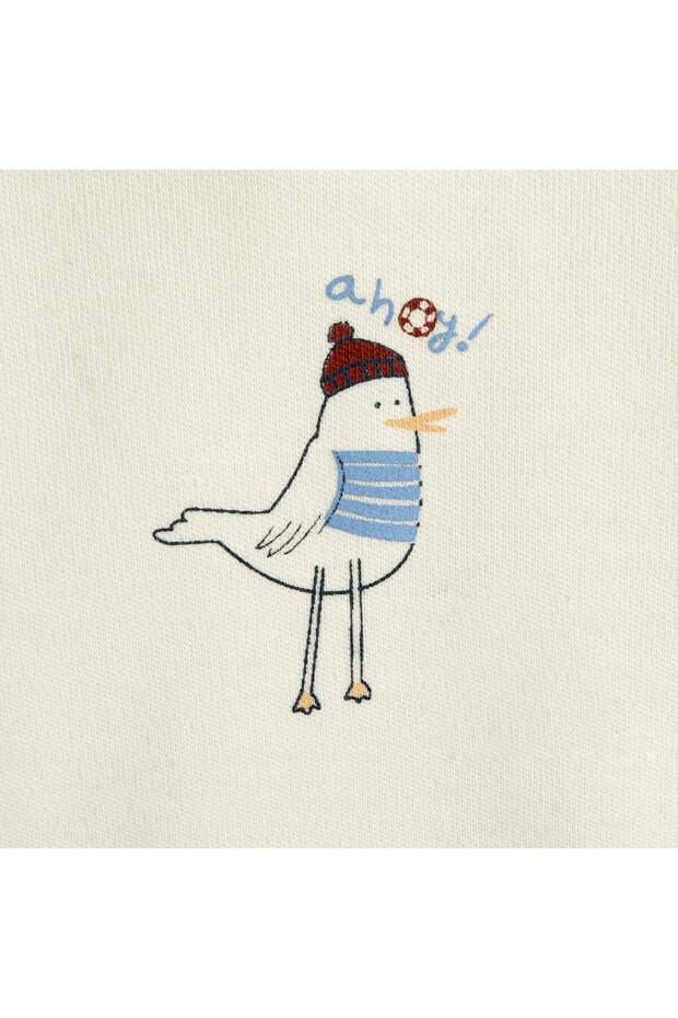 Sea Side Tshirt Ecru/Blue - 2