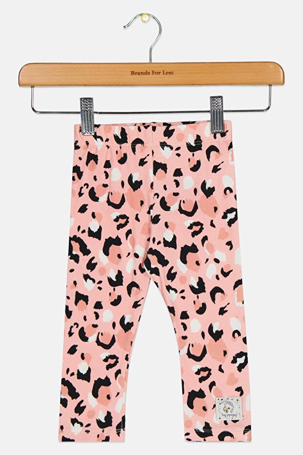 Toddlers Girl Animal Print Leggings, Multicolor