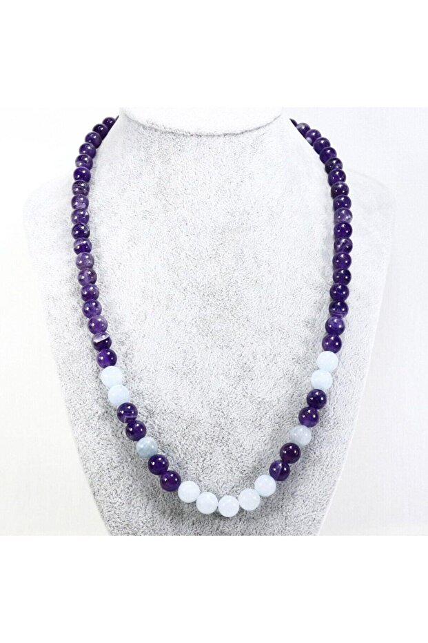 Natural Stone Raw Amethyst Necklace