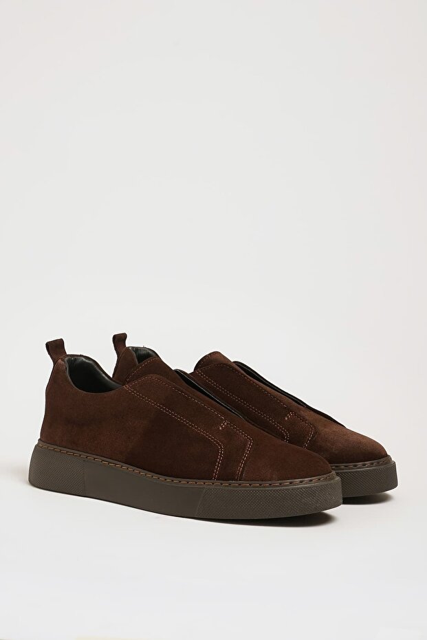 Franz Model Genuine Suede Leather Eva Sole Elastic Sneaker Shoes