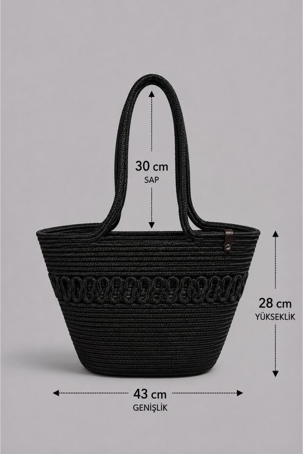 Straw Jute Women's Shoulder Bag, 100% Handmade, Cotton, Vegan, Jute Straw Beach Bag