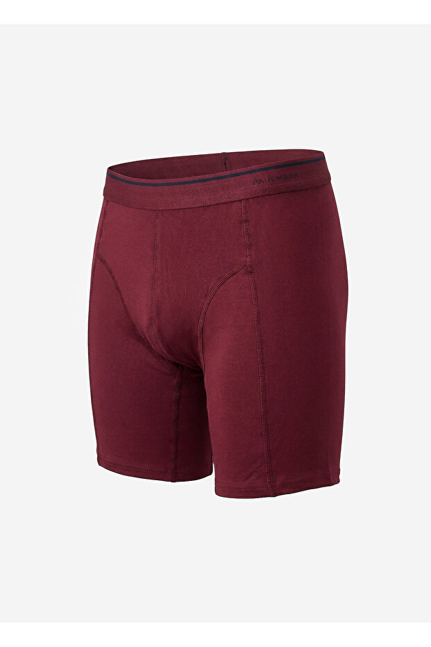 Men's Solid Color Stitched Boxer Shorts - 2