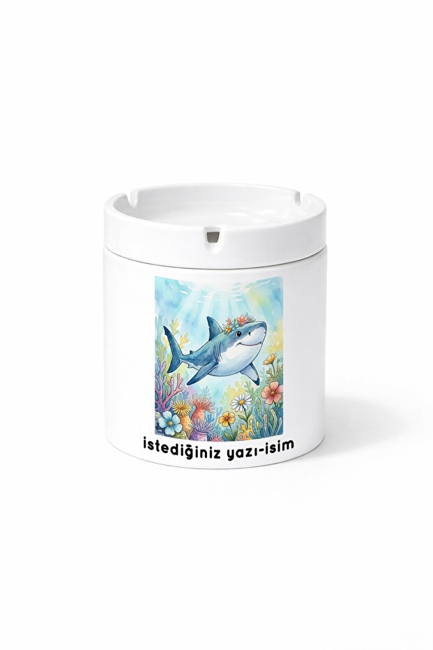 Animal White Shark Great White Shark Printed Ash Tray Ashtray Gift