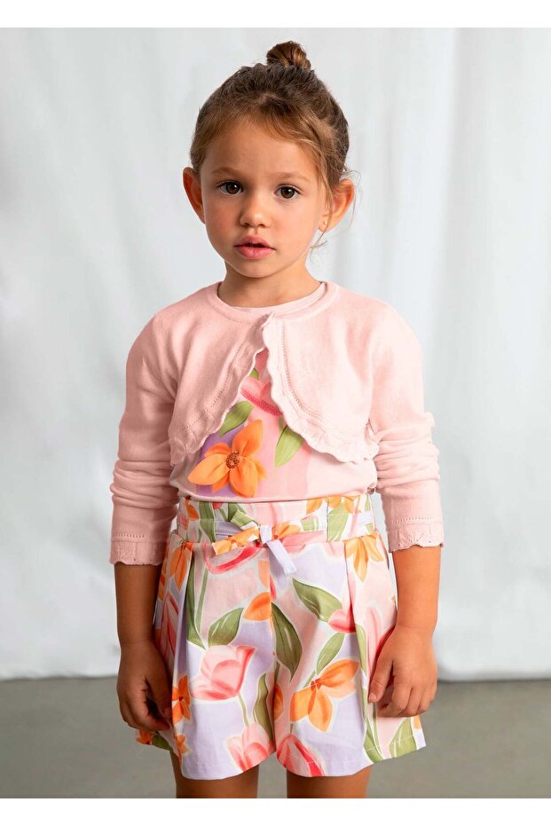 Girl's Mercerized Bolero Pink