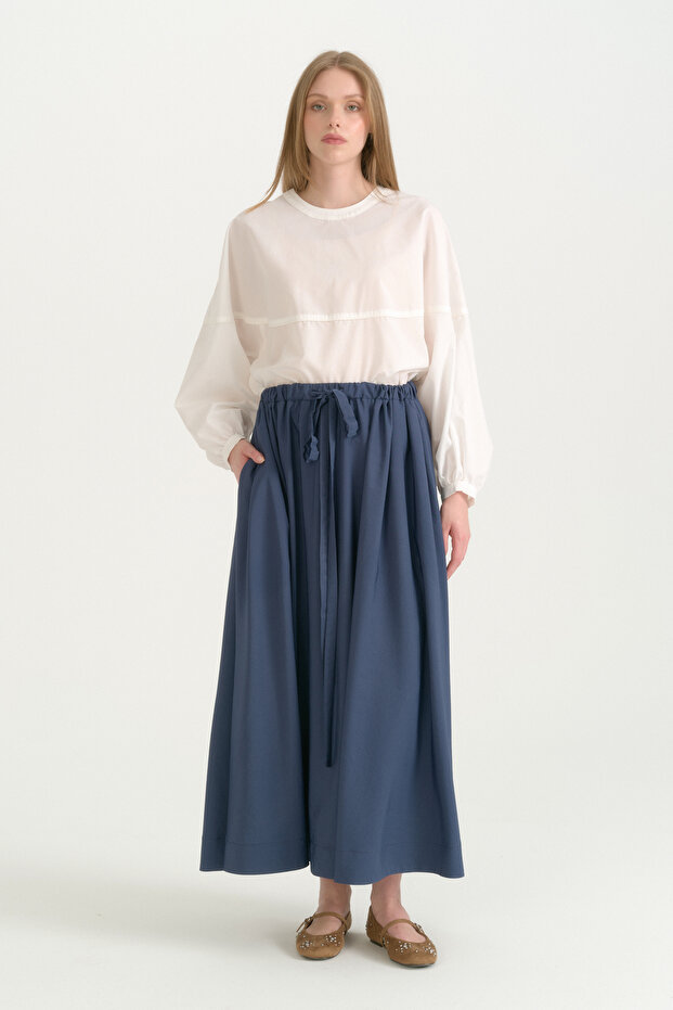 Beli Gathered Skirt - Indigo