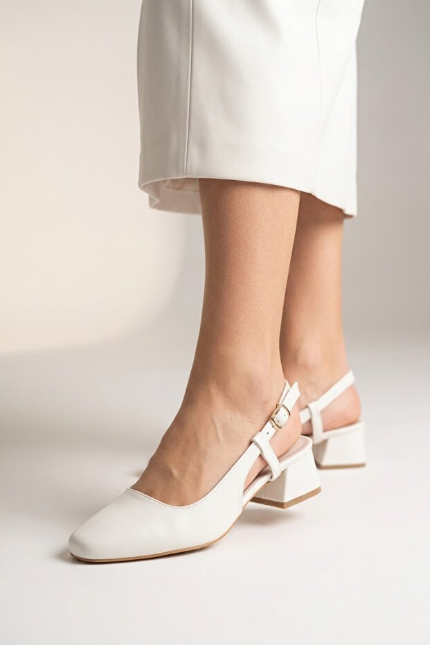 Çpç150 White Women's Heeled Shoes