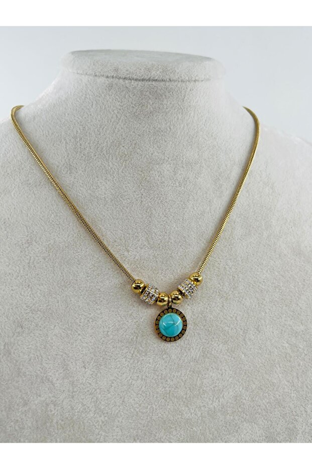 Steel Necklace 28 Gold Sparkling Style Gift