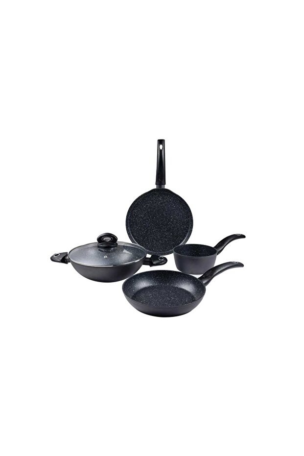 Orion 5 pcs Forged Aluminium Cookware Set, Grey