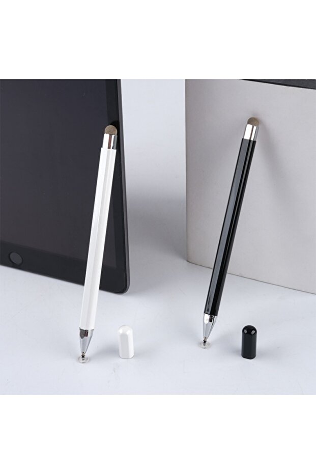 2PCs Universal Stylus Pen For Touch Screen, Passive Stylus pen Compatible with iOS and Android devices,Performance Pen for All Touch Devices (Black + White)