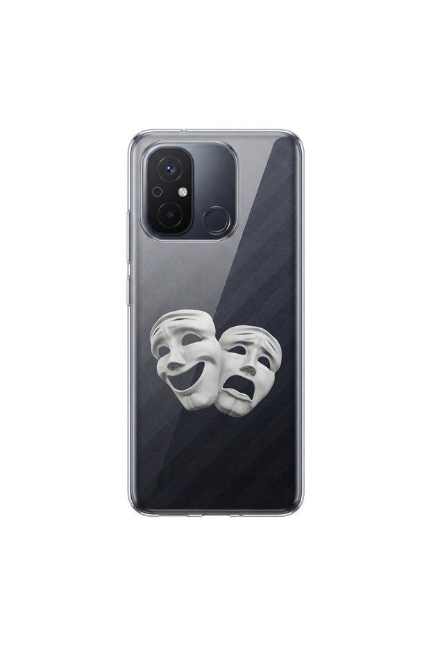 Redmi 12C Compatible Aesthetic Face 6 Design Transparent Case