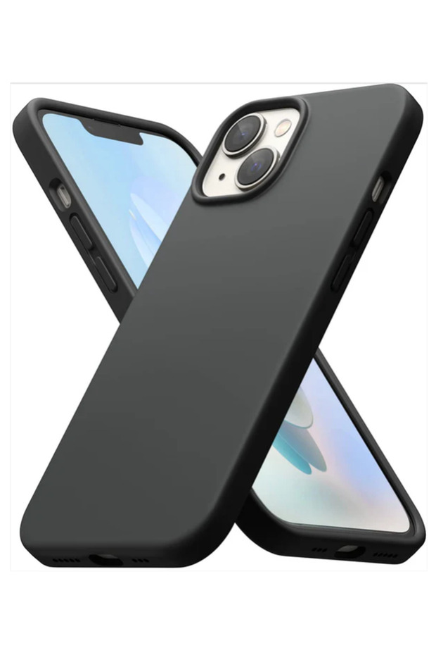 Black Silicone Case for iPhone 14, 3-Layer Liquid Silicon Soft Touch Protective Cover for iPhone 6.1" | FLARE GADGETS