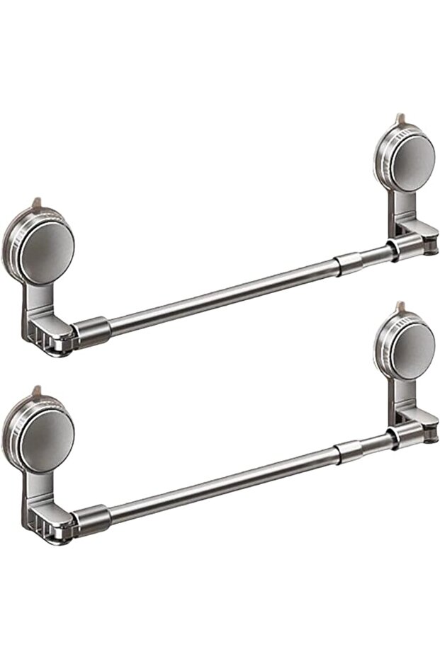 Heavy Duty Stainless Steel Towel Bar with Removable Suction, Adjustable 11.8'' to 23.6''