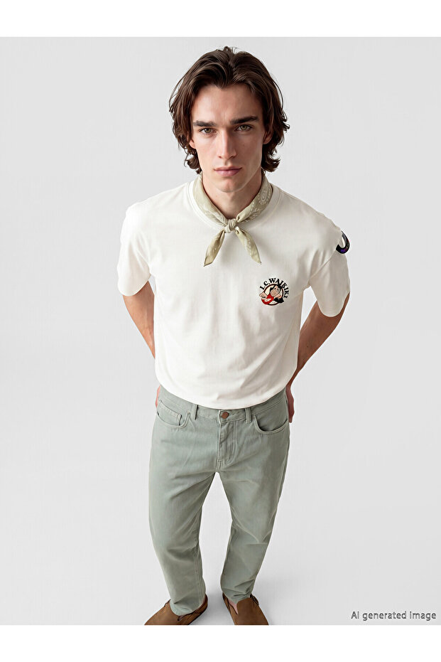 Peak New Season Nostalgic Monkey Printed Men's T-Shirt