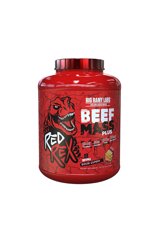 Red Rex Beef Mass Plus, Sour Gummy, 6 LB
