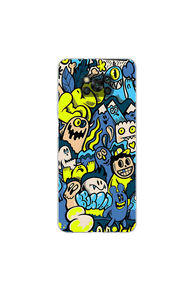 Poco X3 Pro Compatible Graffiti 11 Design Transparent Case