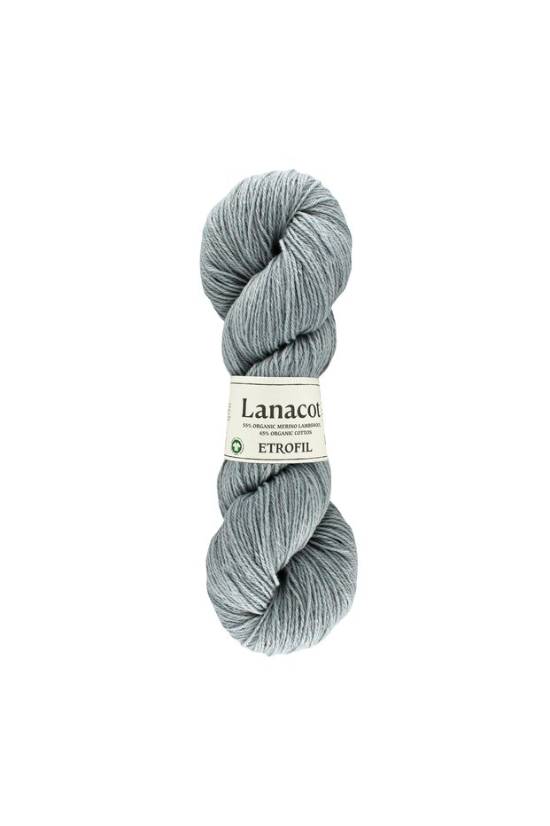 Lanacot Knitting Yarn Iron Grey 55% Organic Merino Wool 45% Organic Cotton 50g 225m (79107)