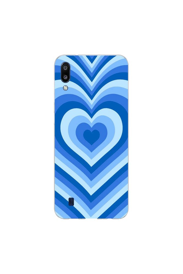 Samsung Galaxy M10 Compatible Heart 4 Design Transparent Case
