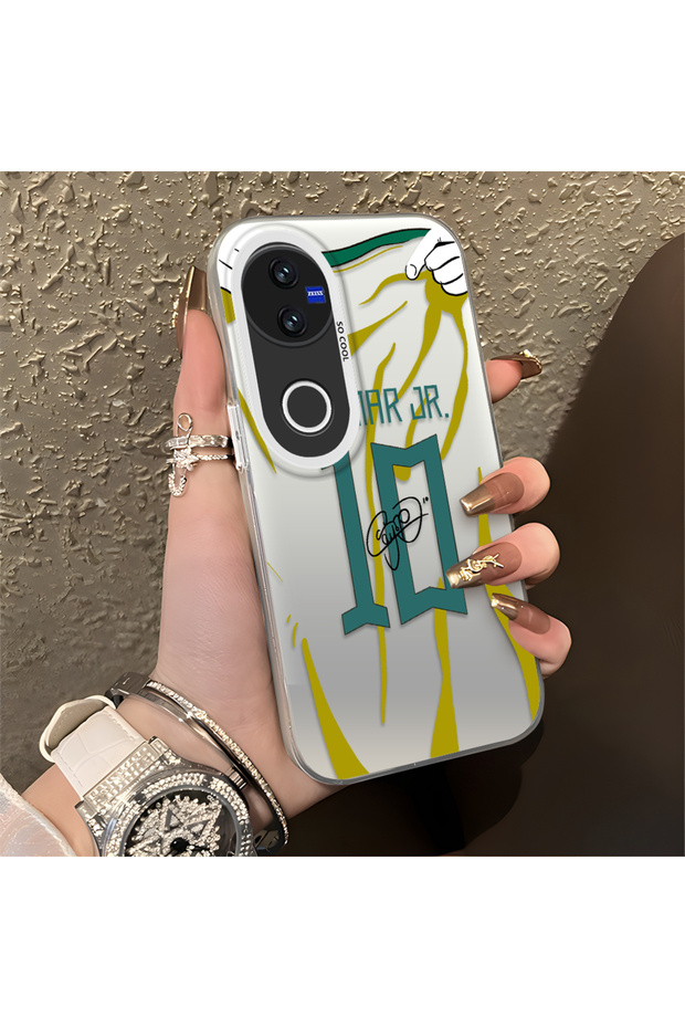 Vivo V50 Compatible Silicone Edge Hard Back Case Couple Phone Case Neymar Patterned