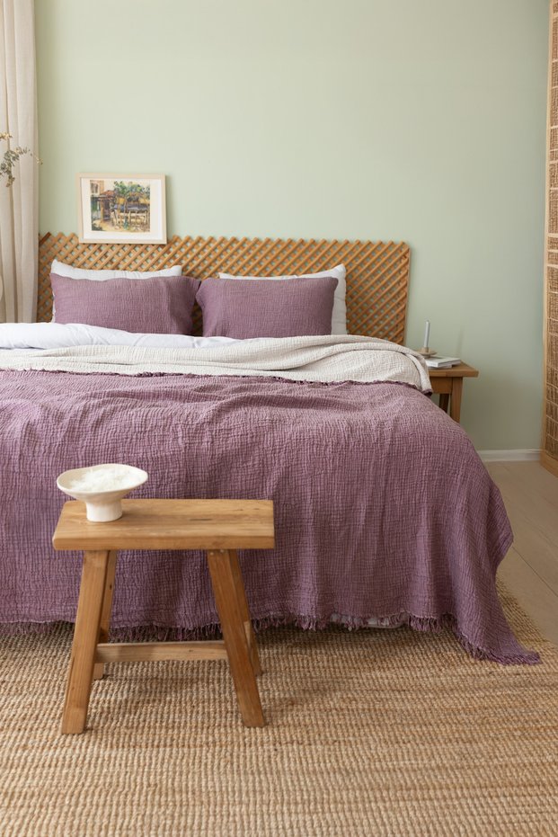 Muslin 100% Cotton Double Bedspread / Pike 230X240 cm