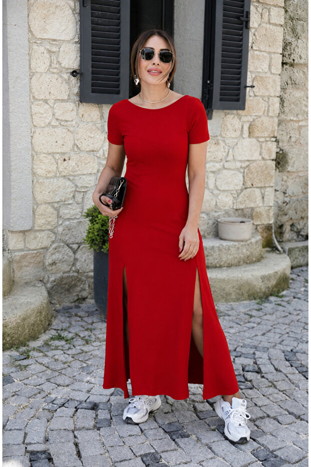 Double Slit Back Detail Black Dress Editor's Picks