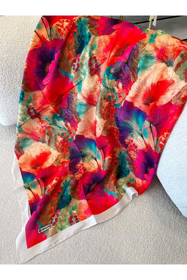 Si̇yane Cotton Scarf Pattern 2 26 - 13
