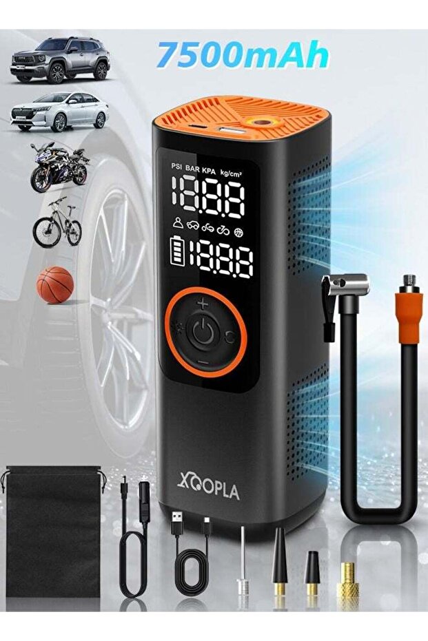 Xoopla Car Tyre Inflators 150PSI Portable Air Compressor, Auto Stop, Digital LCD, Emergency Lighting