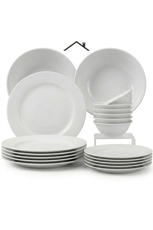 26 Pcs Opal ware Dinner set 6 Dinner plate 6 Dessert plate 6 Soup plate 6 Bowl 1 Serving plate 1 Serving bowl Dishwasher Freezer Microwave safe BPA Free