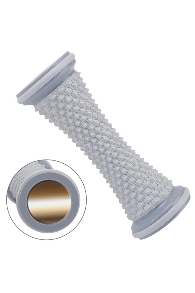 Grey Foot Leg Roller Massager Yoga Plantar Fascia Home Fitness Fingerpressure Board Deep Muscle Rela