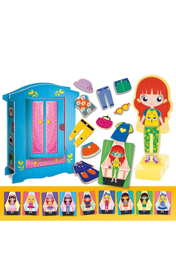 Montessori Magnetic Fashion Doll Box Game | 3 Years+ | Multiple Pieces | Fine Motor Skills and Aesthetic Perception