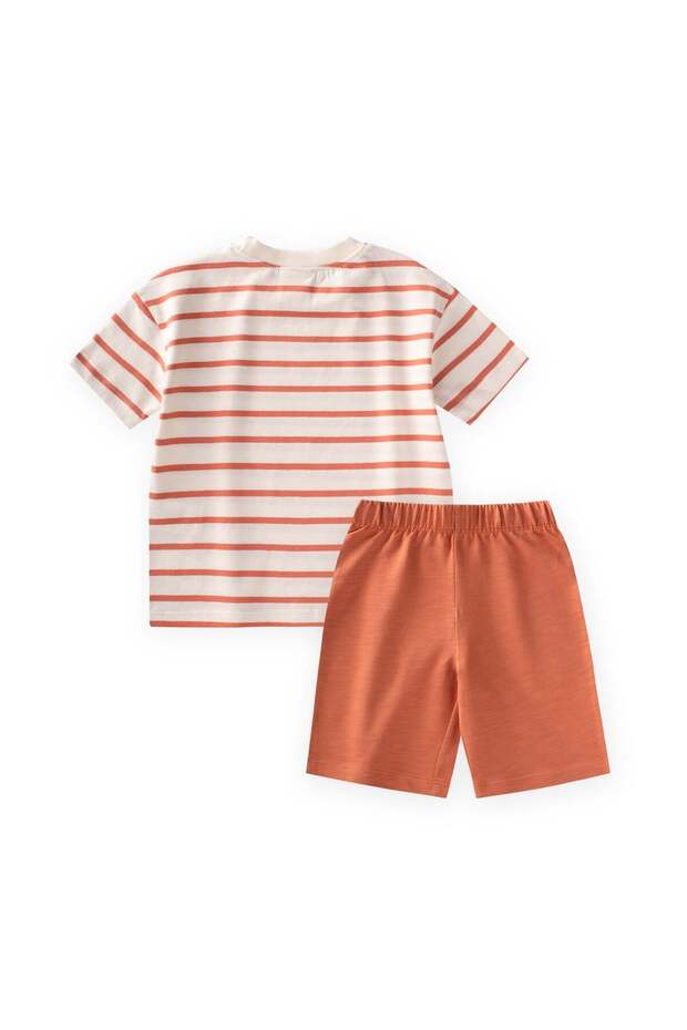 Striped Basic Capri Set 1-5 Years Orange Striped - 3