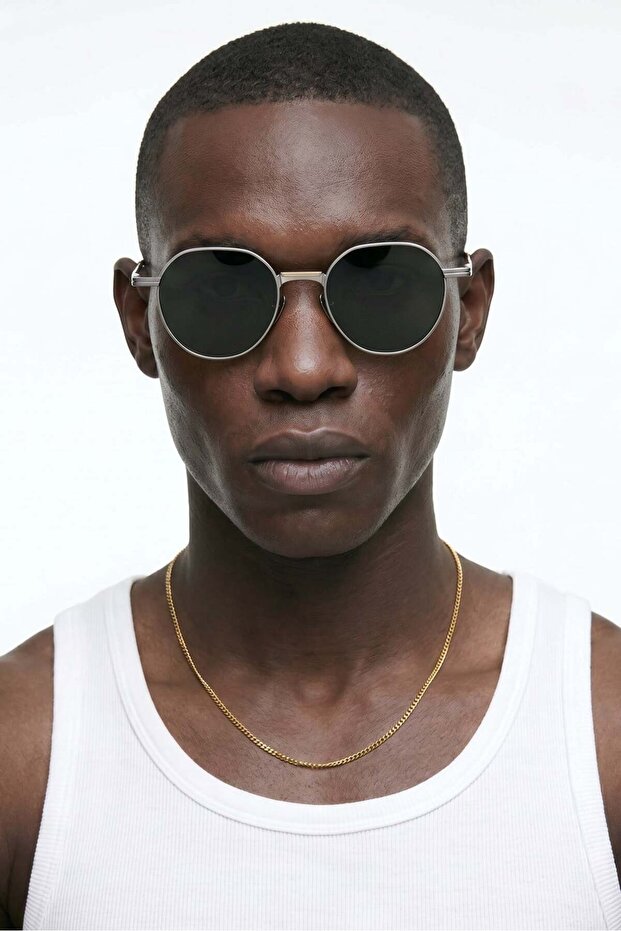 Zulken Silver Green Men's Sunglasses