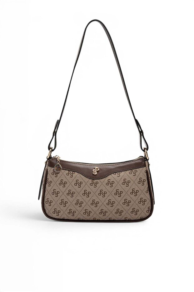 Dark Beige - Brown Monogram Women's Crossbody Bag Sp1274