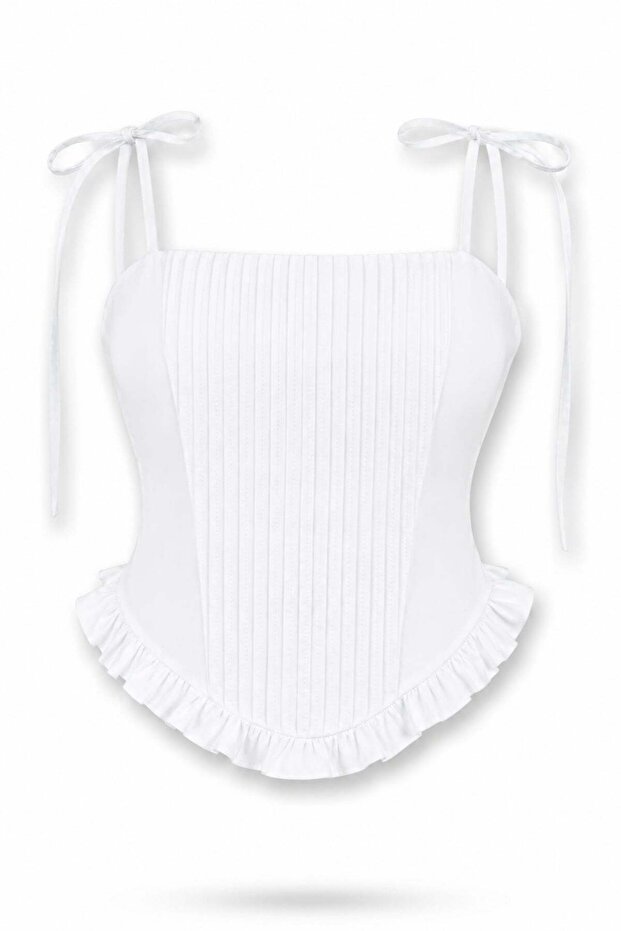 White Strappy Bustier 4192