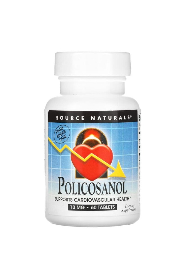 Policosanol Cardiovascular Health Support, 60 Tablets, 10 mg