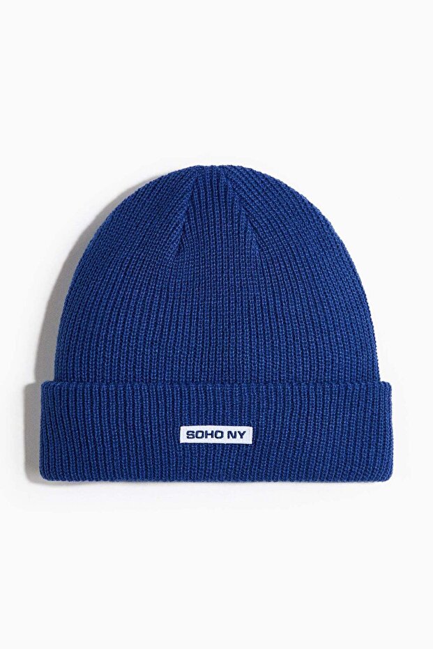 Rib-knit beanie