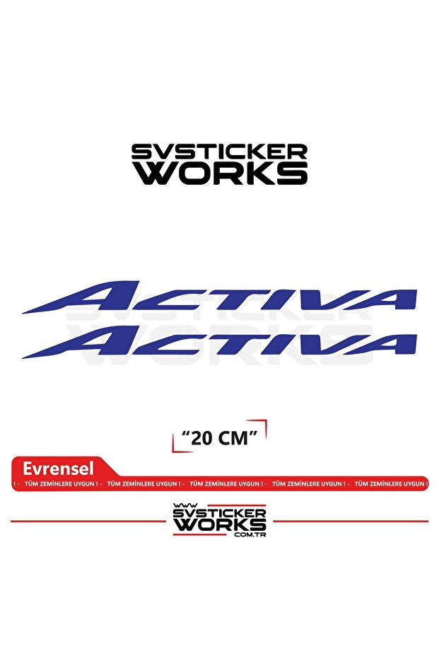Honda Activa Sticker Compatible Text – High Quality Custom Cut Foil (Set of 2)