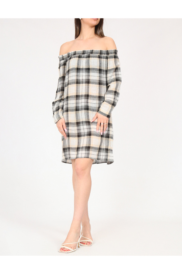 Rochie scurta, Crem - 1