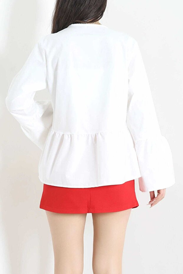 Poplin Buttoned Shirt Jacket - 6