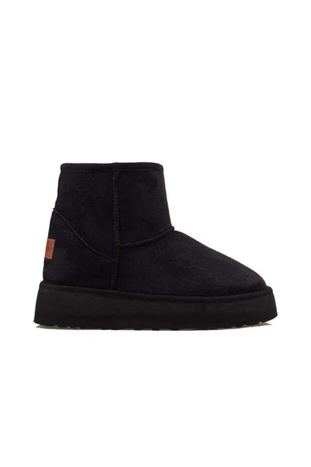 Women's Fur Lined Thick Sole Daily Sports Boots Black