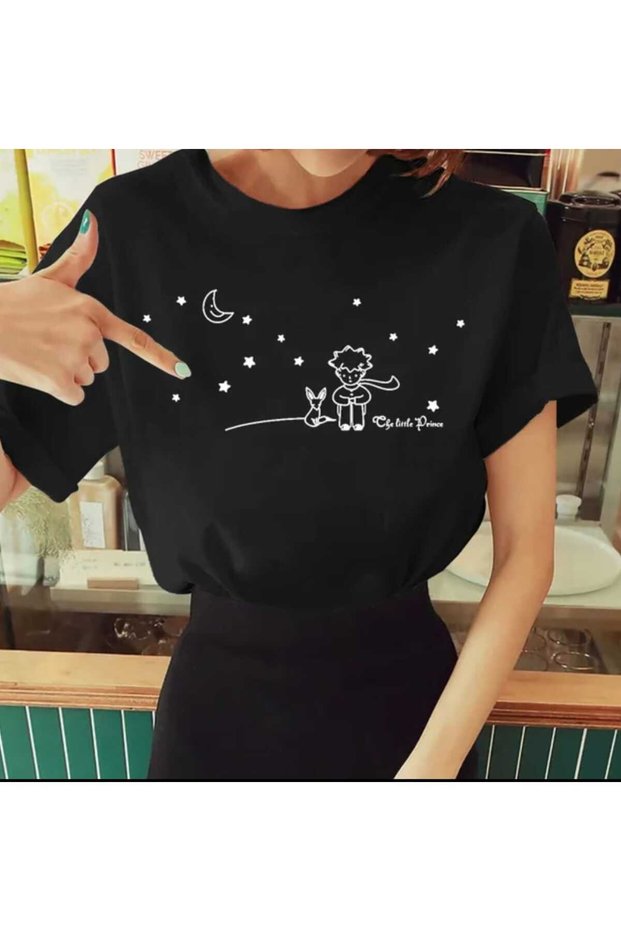 Little Prince 3 Printed Oversize Casual Boyfriend T-Shirt