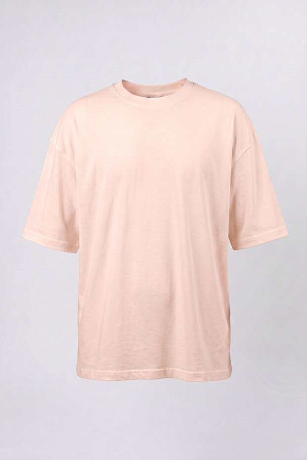 Tricou Basic Oversize Roz - 4