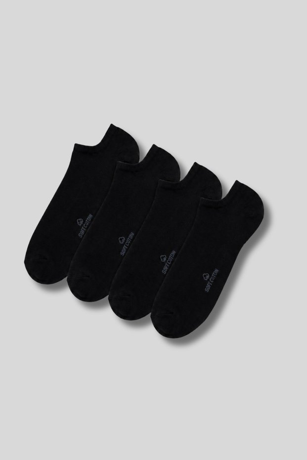 Men's 4-Pack Cotton Sneaker Invisible Socks Multi-Color