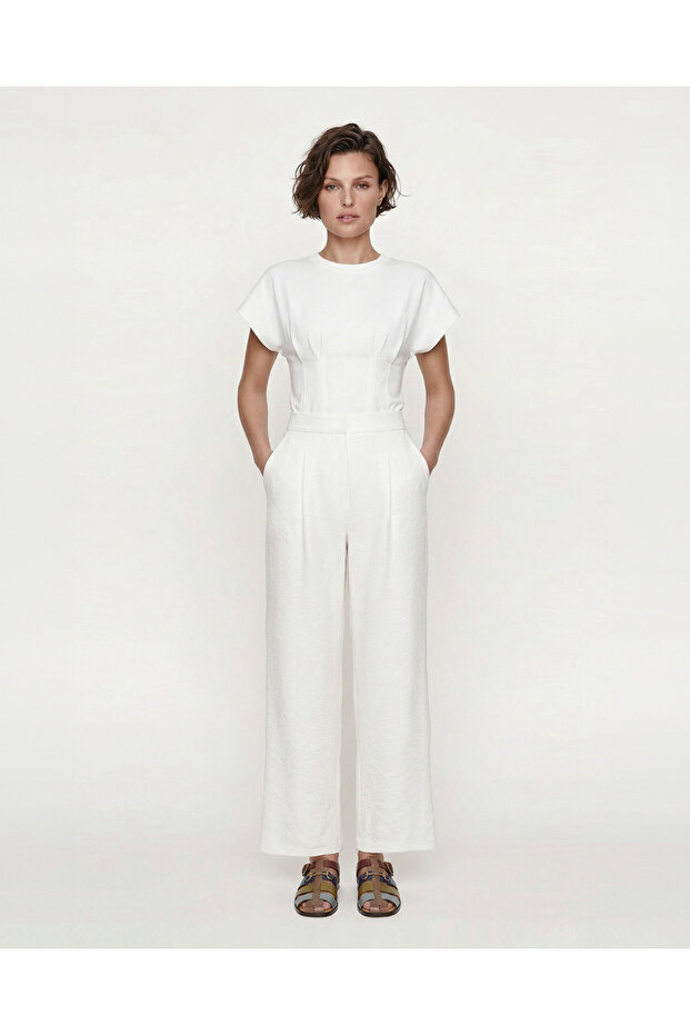 Back Elastic Trousers