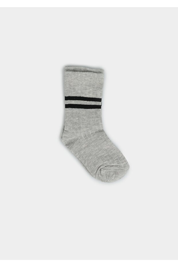 Gray Striped Socks Gray - 3