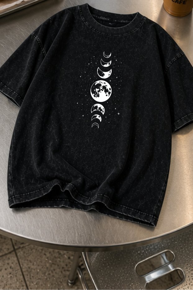 Modex Washed Oversize Unisex T-Shirt Washed Vintage Street Style Street Fashion Cotton Comfortable Fit Daily Wear T-Shirt