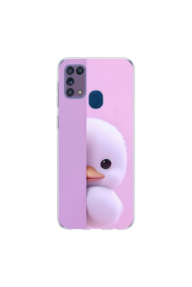 Samsung Galaxy M31 Compatible Plush 3 Design Transparent Case
