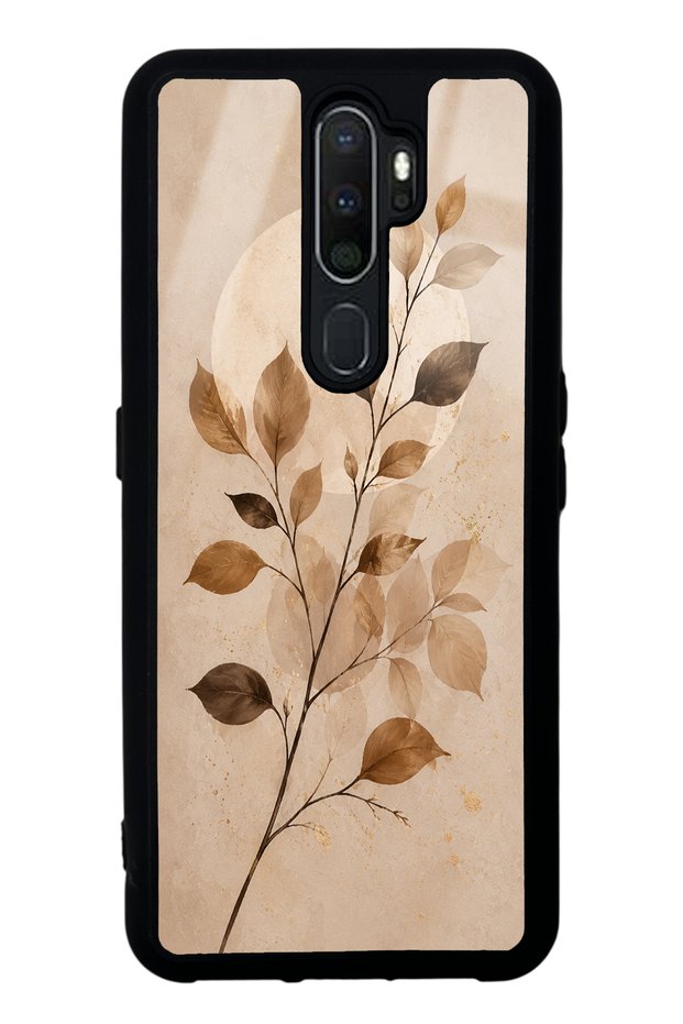 Oppo A5 2020 Autumn Minimal Leaf Design Glossy Phone Case