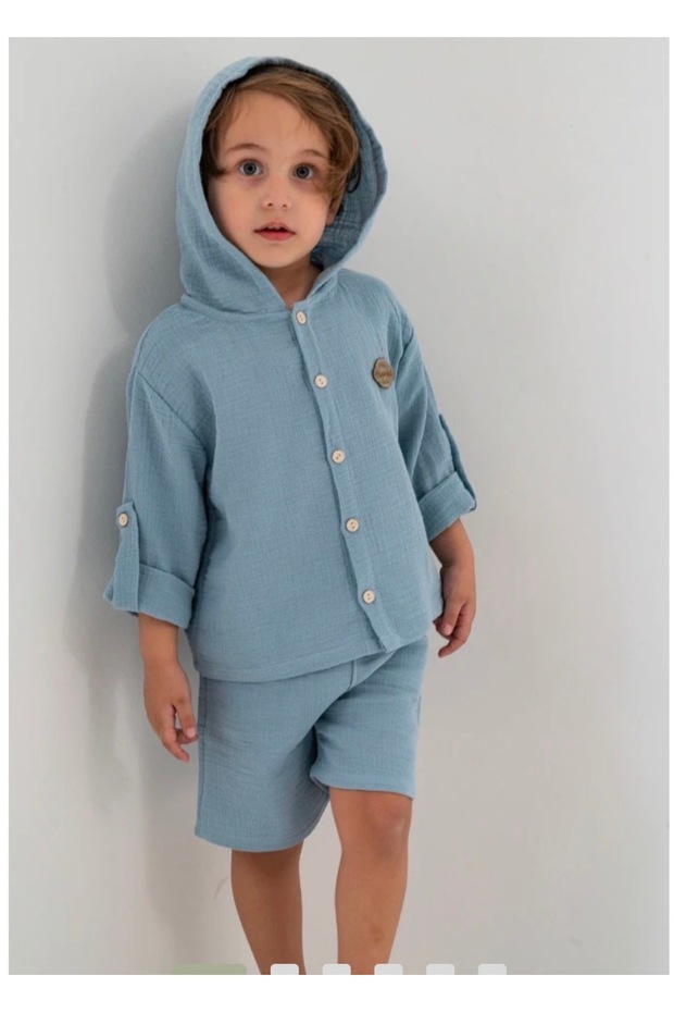 2-Piece Muslin Hoodie Boys' Set